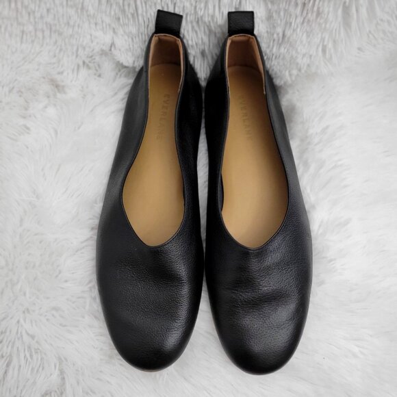 Everlane The Day Glove Leather Ballet Flats Black Women's -US 8.5 - Picture 2 of 9